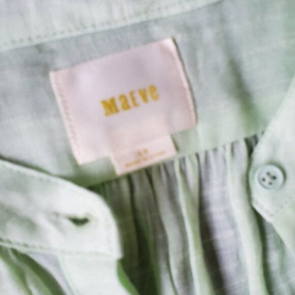 Anthropologie Light Green Flowy Blouse - Picture 2 of 8